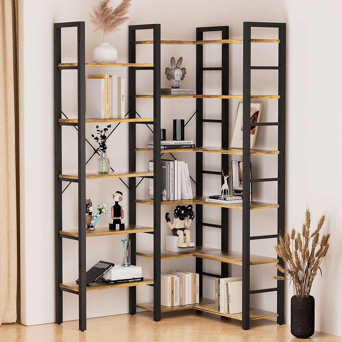 Blaire Triple Wide Storage Bookshelf Set