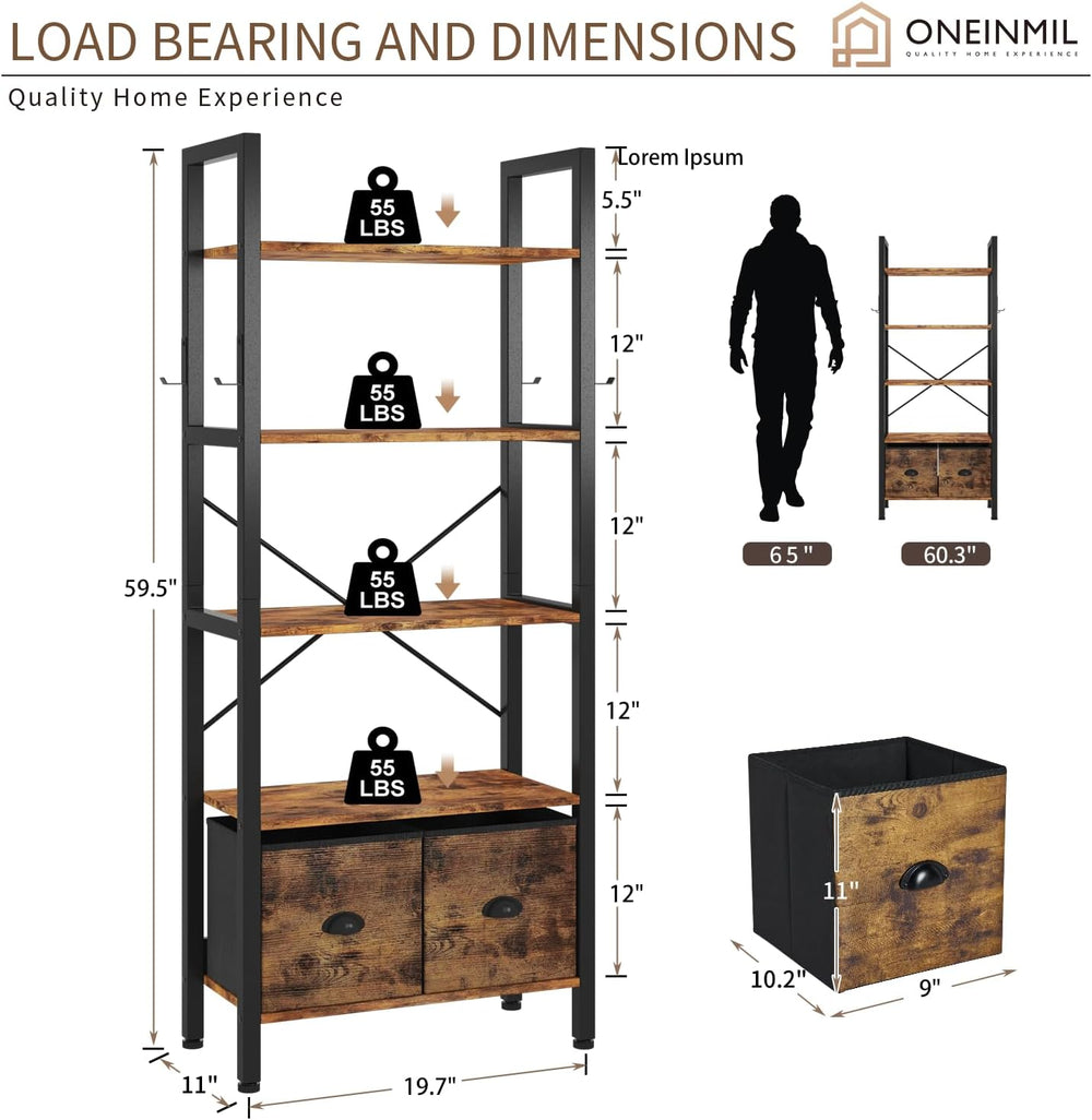 Simplify 59.5 Black 10 Tier Shoe Rack